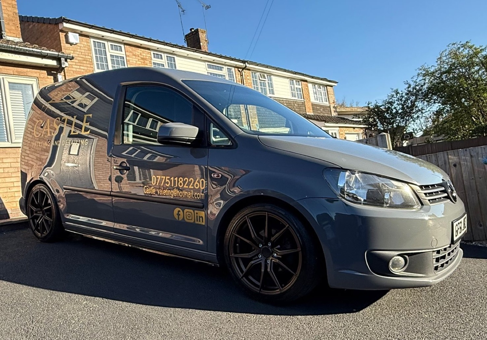 Castle Valeting and Detailing branded VW Caddy van
