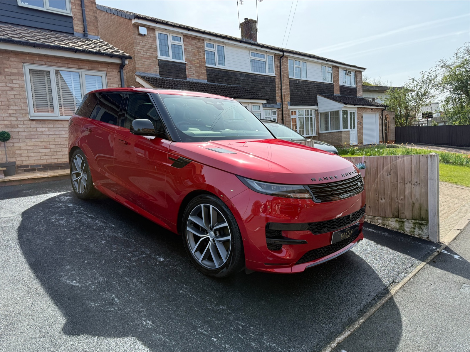 Red Range Rover Sport, polished to a mirror finish